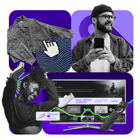 decorative purple collage