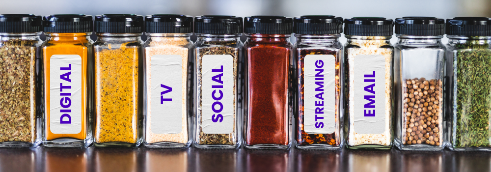 origin of media mix, using Neil Borden's metaphor for the perfect mix of media purchases, like a chef in a kitchen