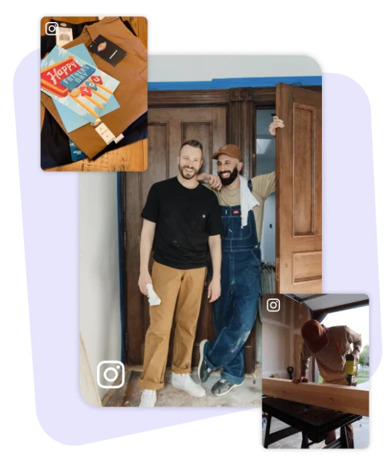 Instagram post of men wearing dickies