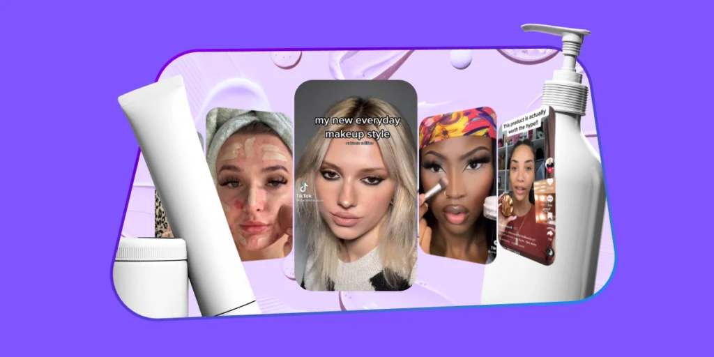 image of cosmetics ads on instagram and tiktok with whitelabel products