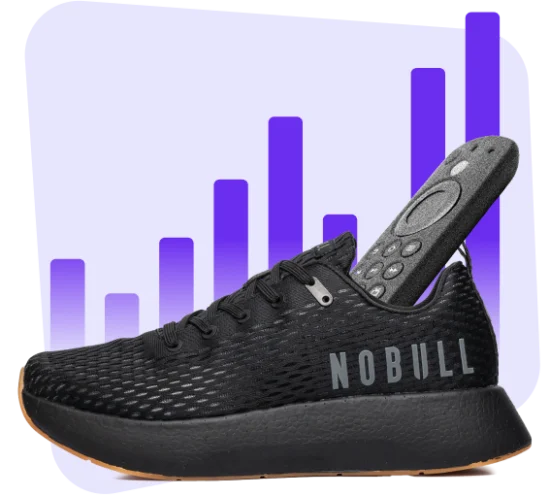 NOBULL shoe in front of graph