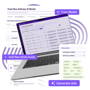Bliss Point dashboard featuring AdCopy AI screenshots