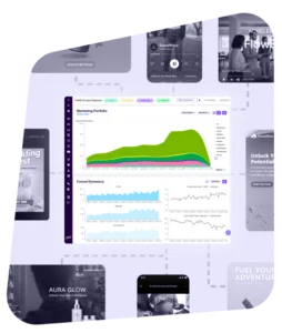 graphic of chart and ads