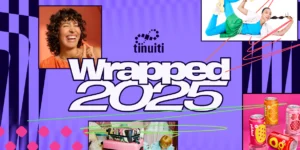 A header image that says Tinuiti Wrapped 2025 with graphics in the style of Spotify Wrapped