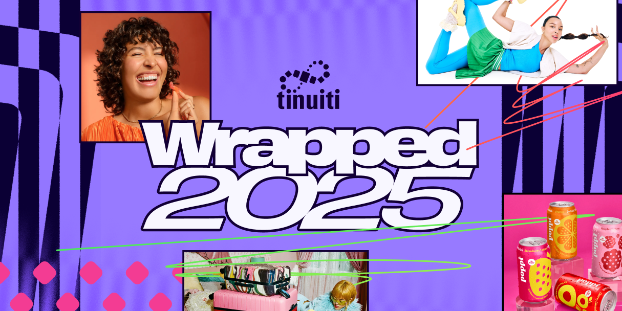 A header image that says Tinuiti Wrapped 2025 with graphics in the style of Spotify Wrapped