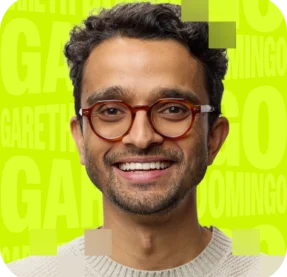 man smiling at the camera