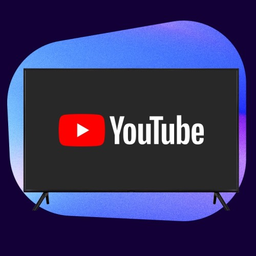 YouTube logo on a tv screen
