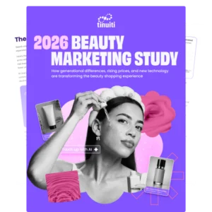 cover of 2026 Beauty Marketing study graphic featuring woman applying serum