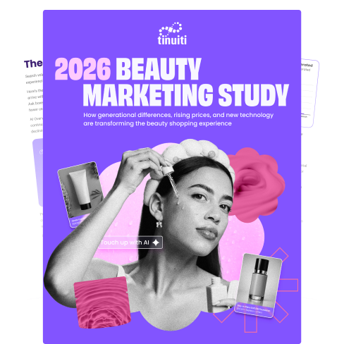 cover of 2026 Beauty Marketing study graphic featuring woman applying serum