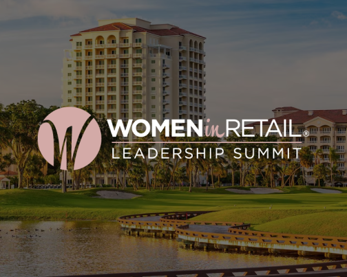 image of hotel building with Women in Retail Leadership Summit overlayed