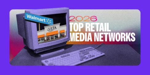 90s computer with walmart and ulta beauty logos with 2026 retail media networks title