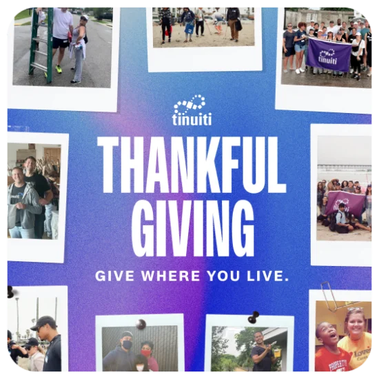 Tinuiti Thankful Giving collage