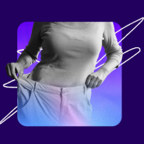 woman showing off lose pants