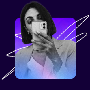 woman holding iPhone