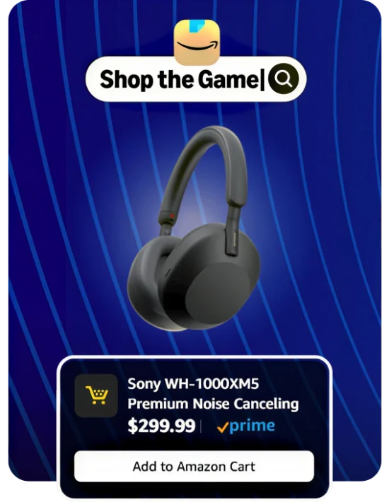 amazon ad and Sony headphones