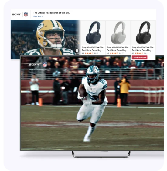 Sony headphones ad and NFL players