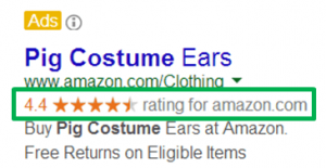 AdWords Sitelinks Guide Seller Rating Example