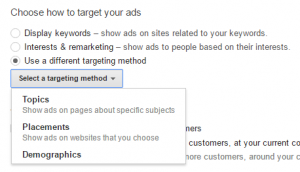 google responsive ads targeting