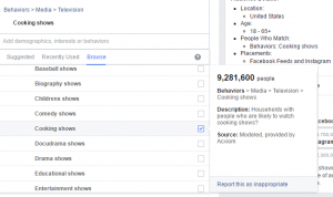 facebook targeting behaviors