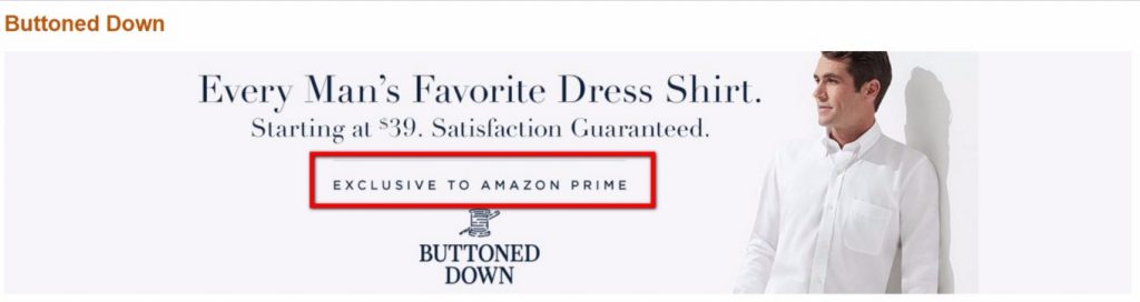 amazon prime buttoned down page