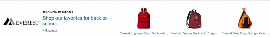 back to school ad copy for everest on amazon